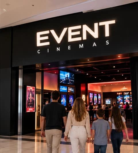 Family heading to Event Cinemas at Westfield Marion after dinner