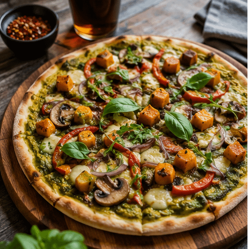 Vegan pizza for plant-based dining in Oaklands Park