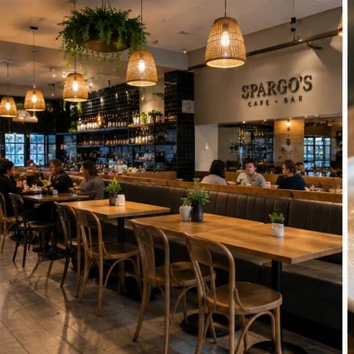 Warm and welcoming dining area at Spargo's Café + Bar in Westfield Marion